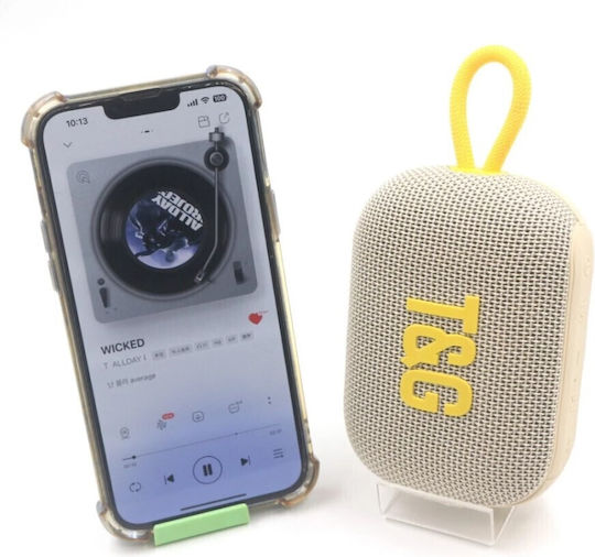 T&G 472 Ηχείο Bluetooth 7W με Ραδιόφωνο και Διάρκεια Μπαταρίας έως 3 ώρες Μπεζ