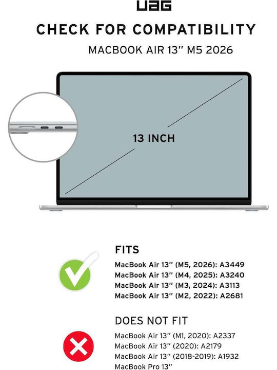 UAG Κάλυμμα για Laptop 13" σε Διάφανο χρώμα 134009114343