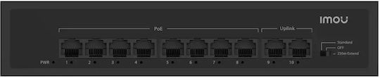 Imou SF110P-65 L2 PoE Превключвател с 10 Ethernet Порта и 10 SFP Порта