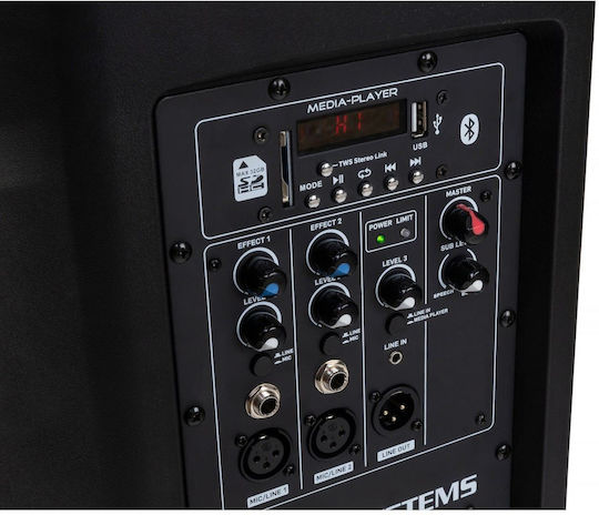 Jb Systems PPC-081 Set with Powered PA Speakers 100W with Woofer 8"