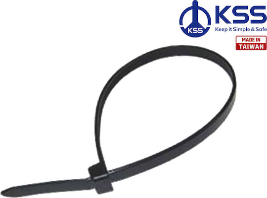 KSS Δεματικό Καλωδίων Πλαστικό 142mmx3.2mm σε Μαύρο χρώμα (1τμχ) (02.012.0147)