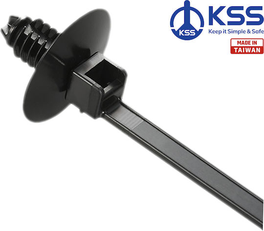 Topelcom Kunststoff Kabelbinder 169mmx5mm in Schwarz Farbe (100 Stück) 02.012.0169