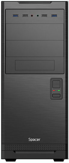 Spacer SPCS-OC-STYLE Midi Tower Κουτί Υπολογιστή Μαύρο