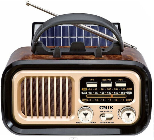 CMiK MK-628BT Retro Solar mit Bluetooth und USB Schwarz