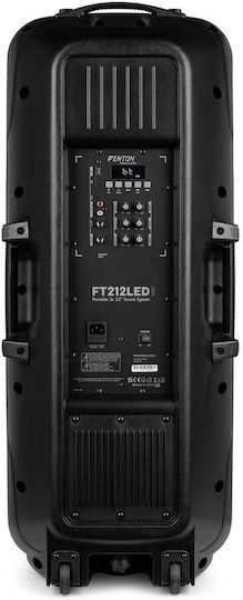 Fenton Karaoke Speaker with Wired Microphones and Lighting Effects FT212LED MK2 170.164 Black