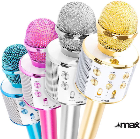 Microfon Karaoke Fără Fir Max KM01 Auriu