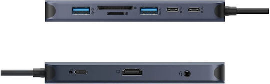 Hyper Hub 10 Θυρών USB 3.2 με σύνδεση USB-A / Ethernet Μπλε
