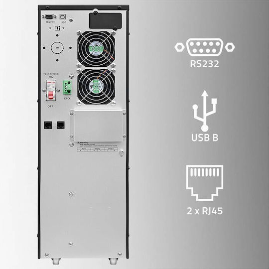 Qoltec UPS On-Line 6000VA 6000W