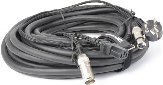Power Dynamics Power/Signal XLR male to XLR female 15m Cable Gray (CALIN199)