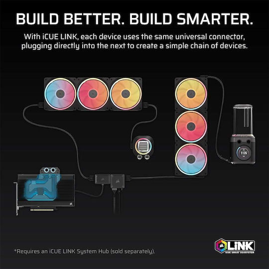 Corsair Pump Combo Reservoir Icue Link Xd6 Rgb Elite Lcd Black Cx-9040015-ww