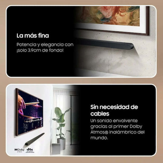 Samsung Soundbar 3.1 Bluetooth, HDMI και Wi-Fi 250W με Τηλεχειριστήριο Μαύρο HW-S700D/ZF