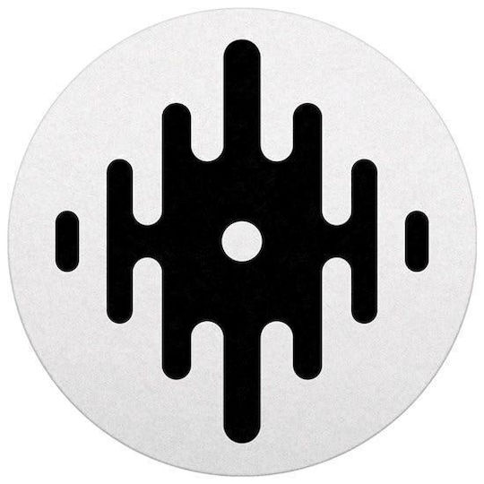 Serato Serato Dj Logo Slipmats Black On White Pair 12"