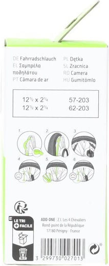 Durca 802701 Cameră De Aer Pentru Anvelopă De Bicicletă 12" x 2.25" / 2"