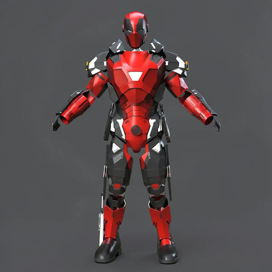 Figurină Cosplay Deadpool Armură V2 Purabilă 3D Tipărită 7 6 Cm 1:24