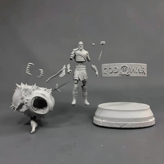 Φιγούρα Kratos Standing From God War 3d Εκτυπωμένη-11 4 Cm 1:16