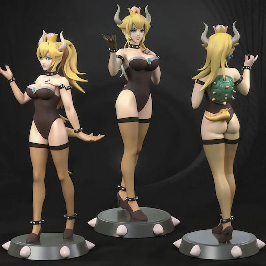 Фигура Bowsette В Изправена Поза От Super Mario 3d Принтирана 7 6 См 1:24