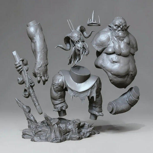 Φιγούρα Goblin King From Hobbit 3d Εκτυπωμένη-15 2 Cm 1:12