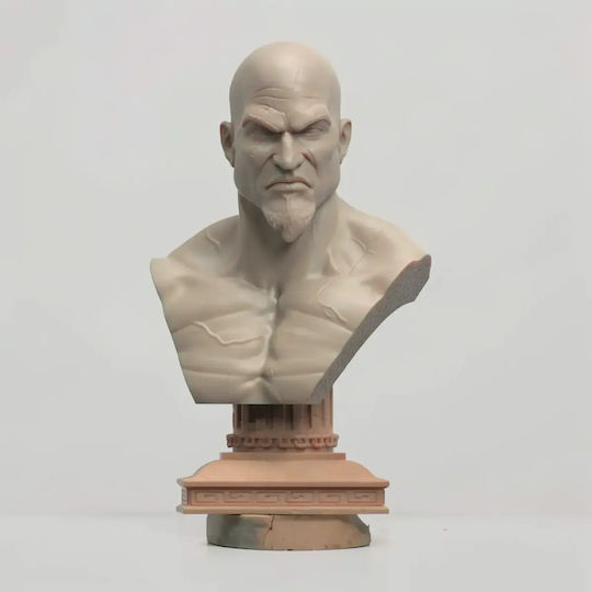 Figure Kratos God War Bust 3D Model Sculpture 3D Printed 30 Cm 1:6