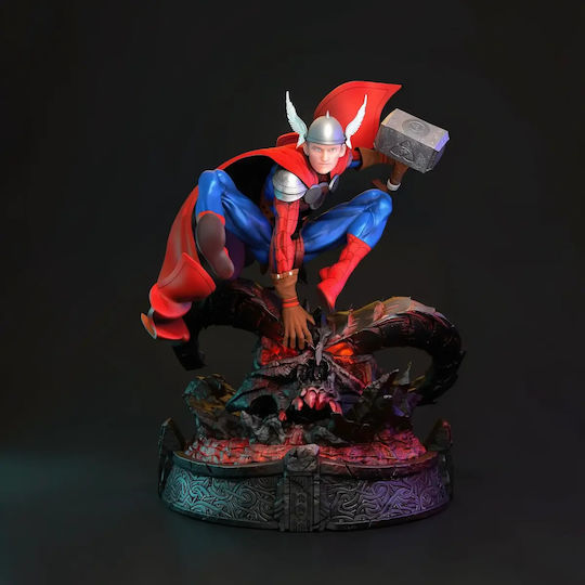 Sammlbare Figur Spider Thor In Action 3D Druckmodelle 3D Gedruckt 15 2 cm 1:12