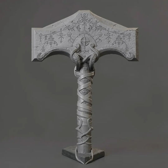 Φιγούρα Cosplay God War Thor Hammer Wearable 3d Εκτυπωμένη-7 6 Cm 1:24