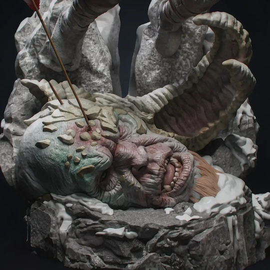 Φιγούρα Kratos His Axe God War 3d Εκτυπωμένη-43 Cm 1:4