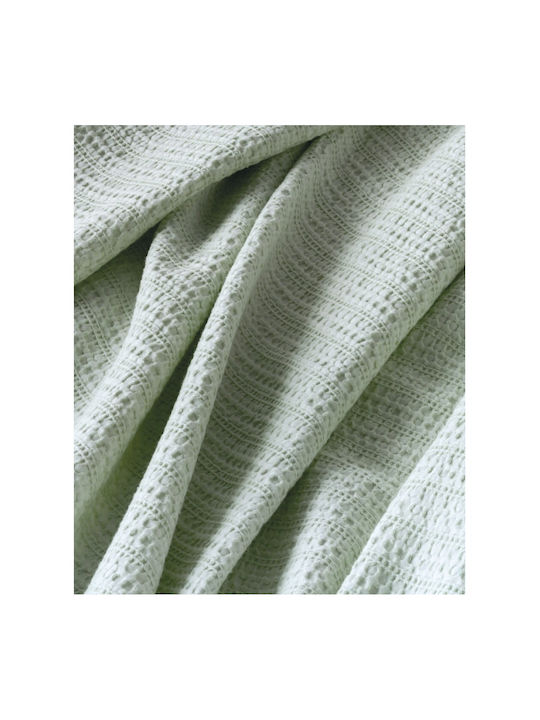Kentia Emery Pique Blanket Single 160x240cm Green