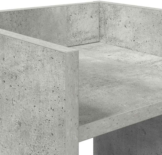 vidaXL Plant Tower Wooden Gray 30x30x100cm
