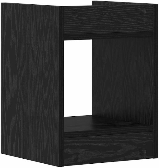 vidaXL Wooden Black Plant Towers 30x30x40 cm 2 Pieces