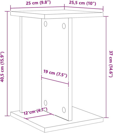 vidaXL Дървени Цветарници Бели 25x25.5x40.5см 2 Броя