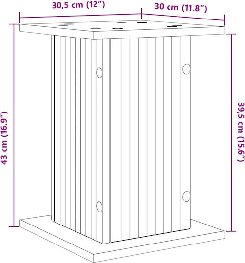 vidaXL Дървени Бели Цветарници 30.5x30x43см 2 Броя