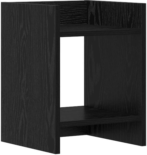vidaXL Дървен Цветарник Черен 30x30x40 см
