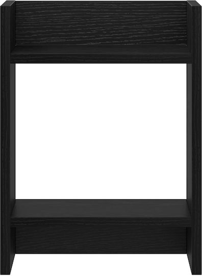 vidaXL Дървен Цветарник Черен 30x30x40 см