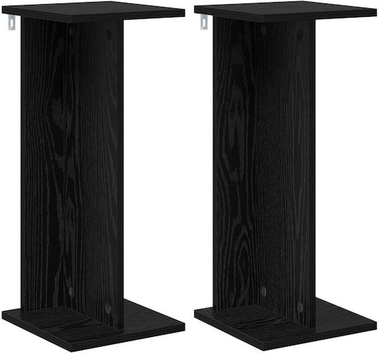vidaXL Ανθοστήλες Ξύλινες Μαύρες 25x25.5x60.5εκ. 2τμχ