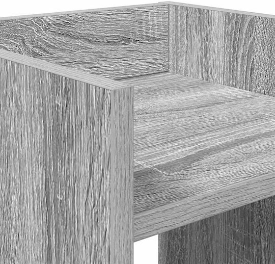 vidaXL Pflanzenturm Holz Grau 30x30x100cm
