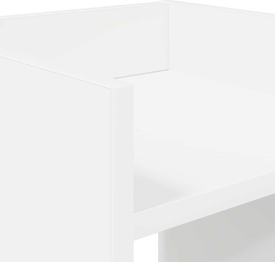 vidaXL Цветарник Дървен Бял 30x30x60см