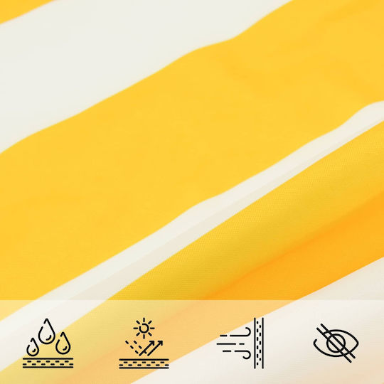 vidaXL Triangle Shade Sail Yellow with PU Coating 7m