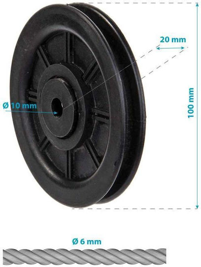 Roller Fi 100mm Atlas Rope Fi 6mm Enero Fit