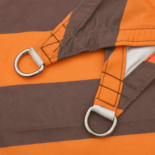 vidaXL Триъгълен Shade Sail Бял с PU Покритие 3.5x4.9x4.9м