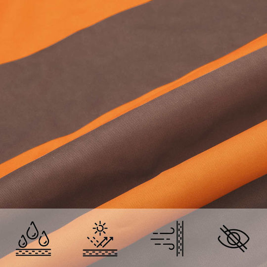 vidaXL Triangle Mesh Shade Fabric Orange with PU Coating 5x6.4x6.4m