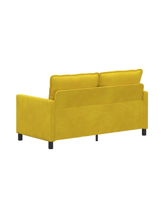 Διθέσιος Καναπές Βελούδινος Κίτρινο 156x81x87.5εκ.