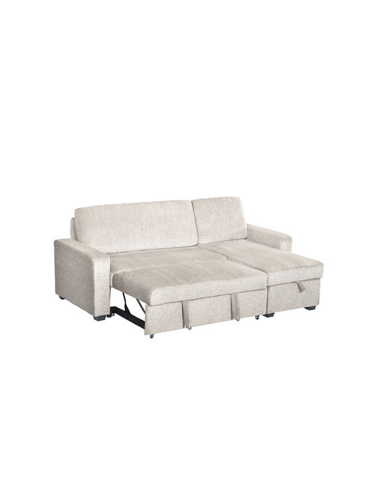 Tresor Ecke Sofa Bett mit Umkehrbarer Winkel Weiß 223x145x91cm