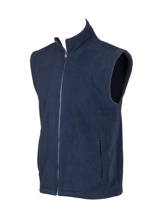 Fageo Ανδρικό Γιλέκο Εργασίας με Επένδυση Fleece Navy Μπλε