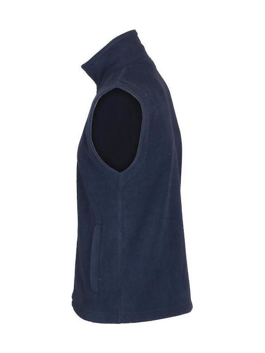 Fageo Ανδρικό Γιλέκο Εργασίας με Επένδυση Fleece Navy Μπλε