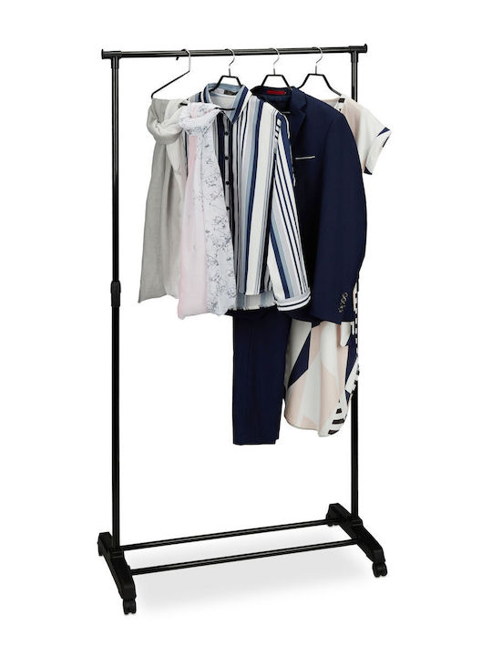 Relaxdays Teleskopischer Kleiderständer aus Metall Schwarz 180,5x91cm Relaxdays Teleskopischer Kleiderständer aus Metall Schwarz 180,5x91cm