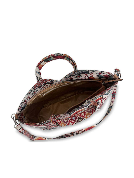 Women's Shoulder Tote Bag Cretan Multicolour