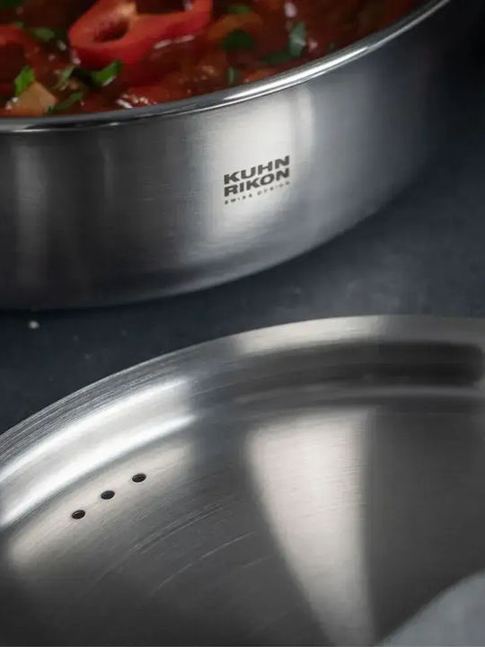 Kuhn Rikon Tigaie Sauté Culinary Fiveply Din Oțel Inoxidabil Cu Capac 28cm