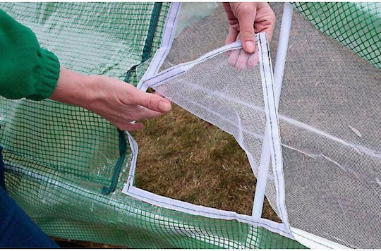 Greenhouse Tunnel with Metal Frame, 180x133x93 cm Greenhouse Tunnel with Metal Frame