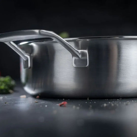 Kuhn Rikon Culinary Fiveply Σωτέζα από Ανοξείδωτο Ατσάλι με Καπάκι 28cm
