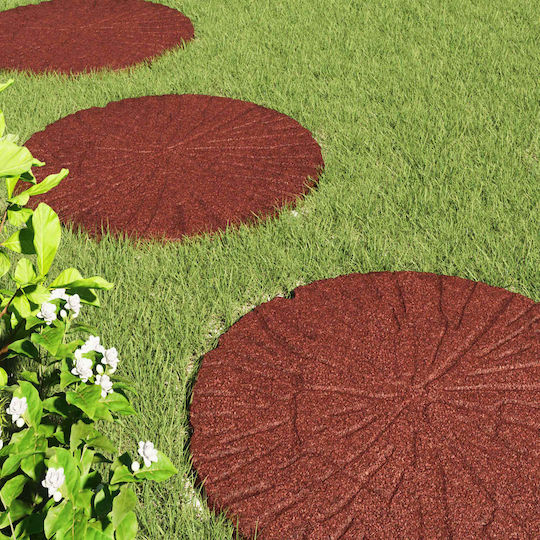 Step Stone 6 Pcs Red Ø 45 X 1.8 Cm Rubber 42030075 Red