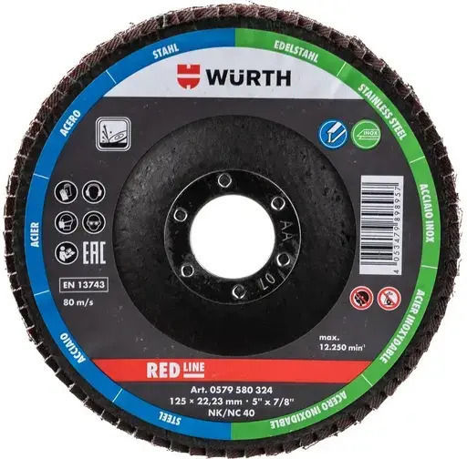 Δισκος Λειανσης Μπλε-πρασινος Rl Φ125 P40 Würth